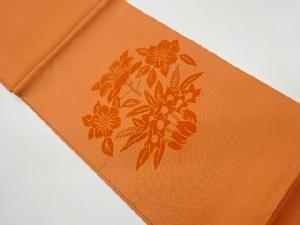 リサイクル　切りビロード花模様袋帯